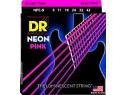 Juego de Cuerdas Guitarra Eléctrica DR NPE-9 Neon Pink (.009 - .011 - .016 - .024 - .032 - .042 - Níquel)