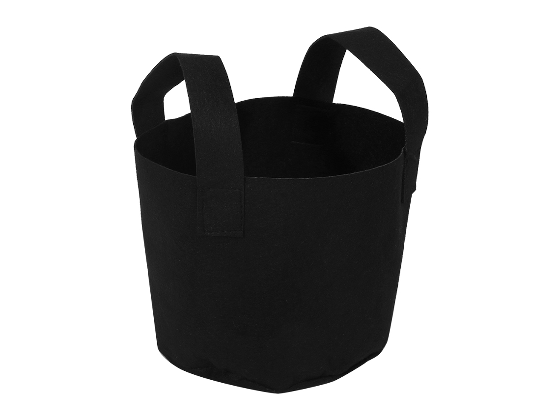 Bolsa de cultivo negra aireada para hortalizas y flores, 2 galones.