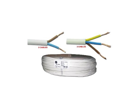 Cable electrico manguera 2x1,00 mm de 100 mt blanco 35210,0