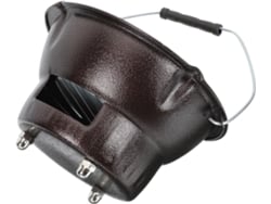 Estufa portátil de carbón para barbacoas y acampadas, fabricada en metal, para uso en exteriores.