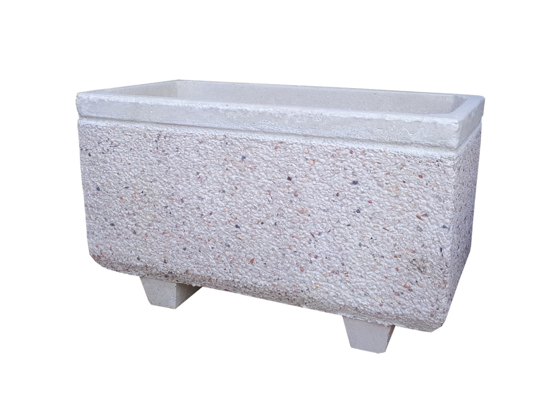Jardinera de hormigón y mármol - 140x45x59cm ARTICIMENTOS