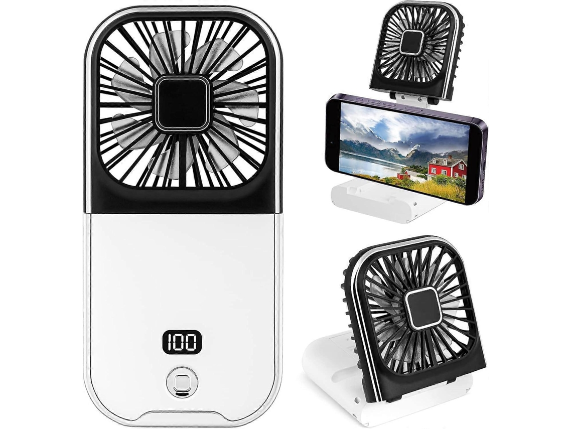 Ventilador de mano plegable, USB, recargable, ventilador de cuello BRILVIBERA