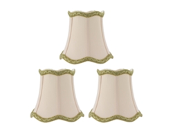 Rebe-3 Piezas Lámpara Tela Europeo E14 Funda Lámpara Para Hogar Hotel Ktv Club Salón Beige