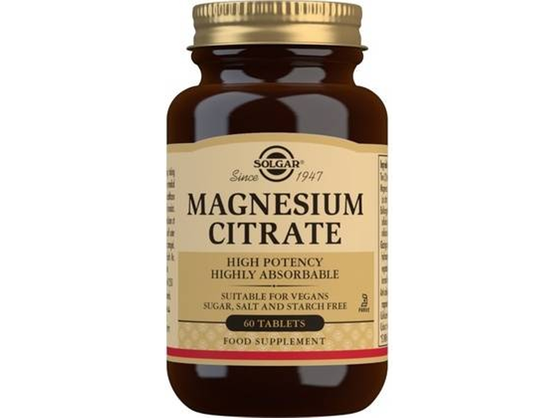 Complemento Alimentar SOLGAR Citrato De Magnésio (60 comprimidos)