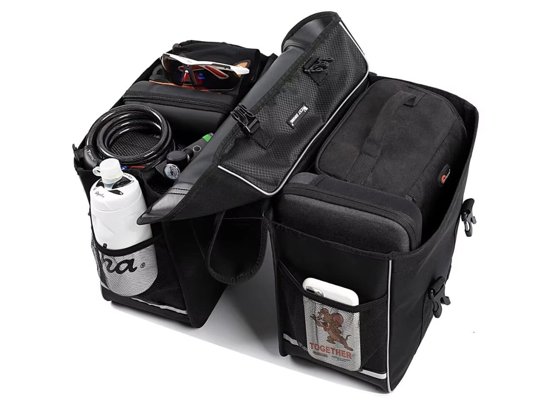 Preta West Biking Bolsa Alforje 25l Impermeável Selim Traseiro Grande Capacidade Ciclismo Montanha