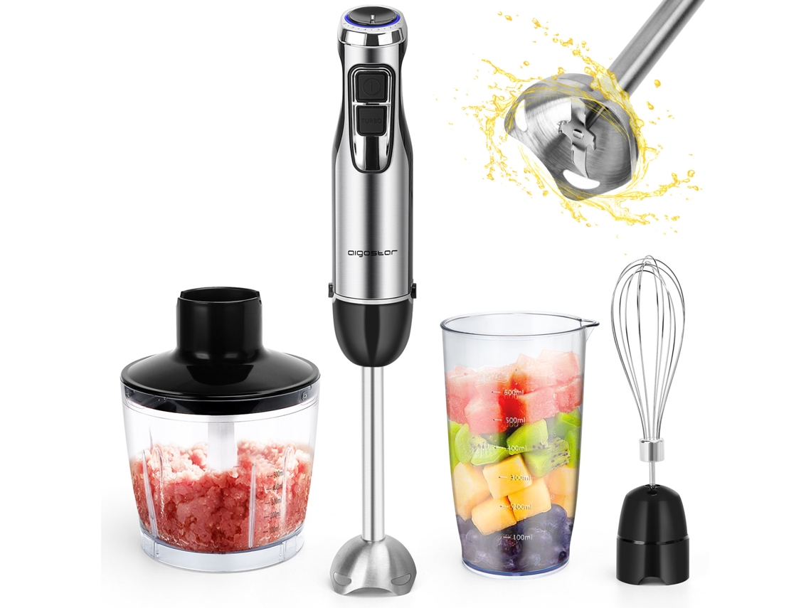 Batidora de Mano + Accesorios AIGOSTAR 300100IGS (100 W - Negro)