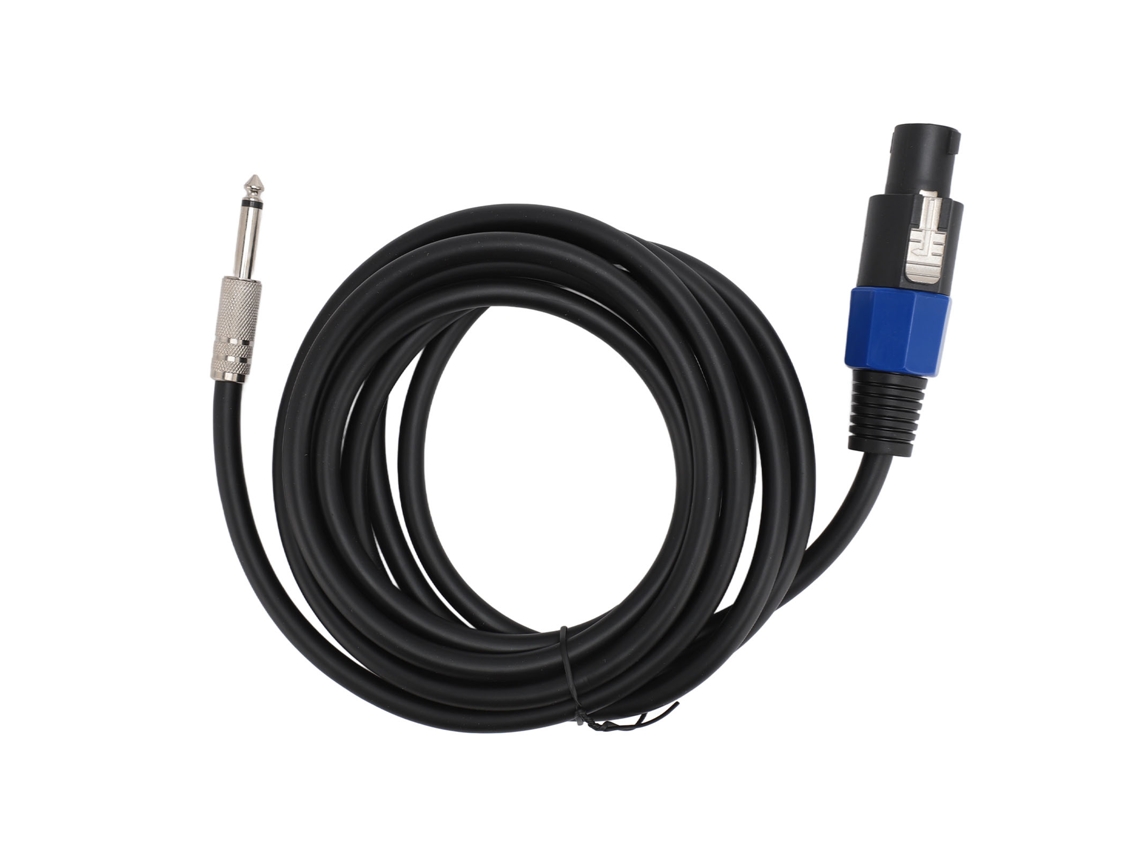 Cabo De Alto Falante Macho De 1/4 Polegada Profissional Plug And Play Para Monitores De Palco E Subwoofers