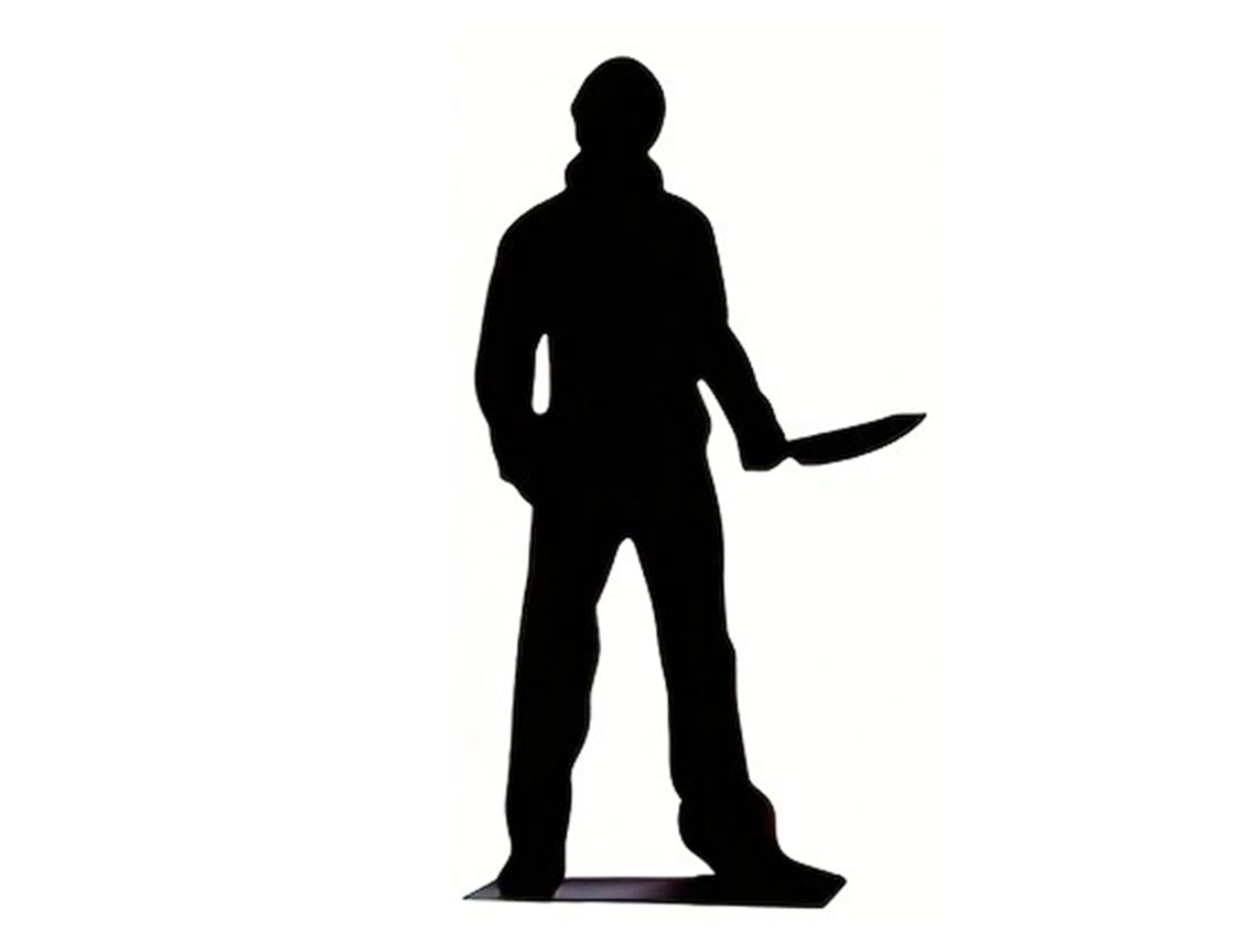Figuras De Sombras De Mesa Para Halloween, Metal Con Recubrimiento En Polvo, 6 Pulgadas, Tipo D
