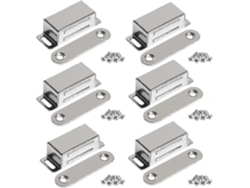 Imán De Puerta De Armario Magnético 10kg Potente Acero Inoxidable Con Tornillos (6 Piezas)