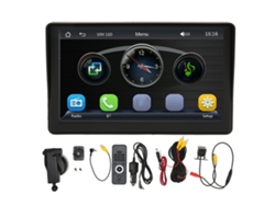 Player Mp5 Carro Com Tela Touch 7 Polegadas Estéreo Multimídia Câmera Ré Led Visor Solar