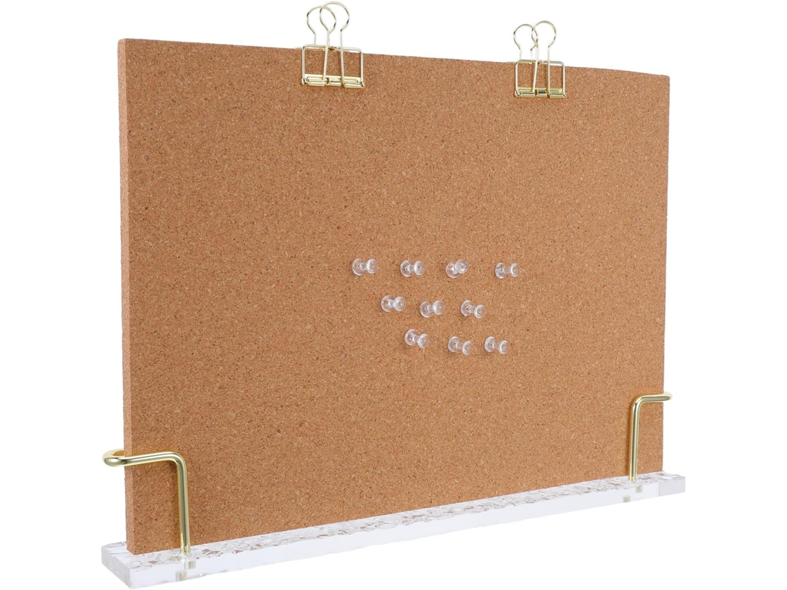 Tablero De Anuncios Pequeño De Corcho Con Respaldo De Acrílico Transparente.