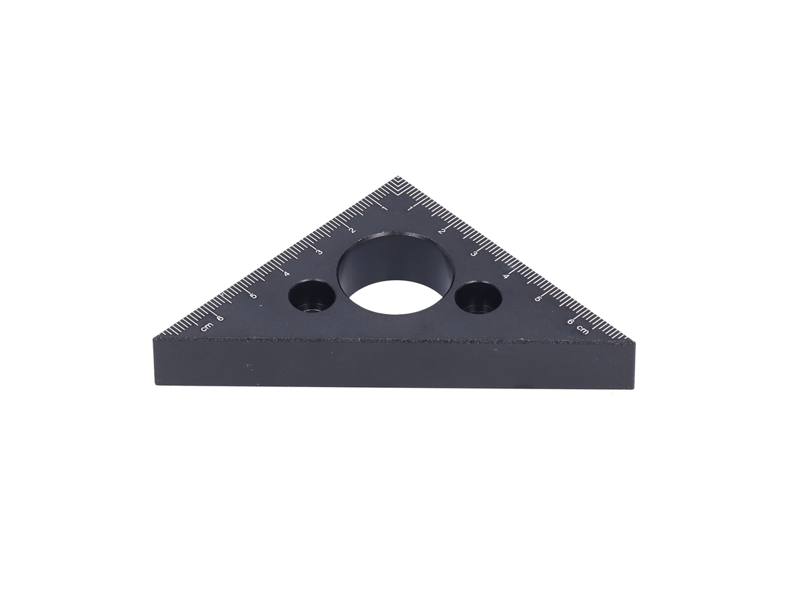 Régua Triangular S/MARCA de alumínio, ângulo reto, ferramenta de medição, 0-6cm, para marcenaria DIY