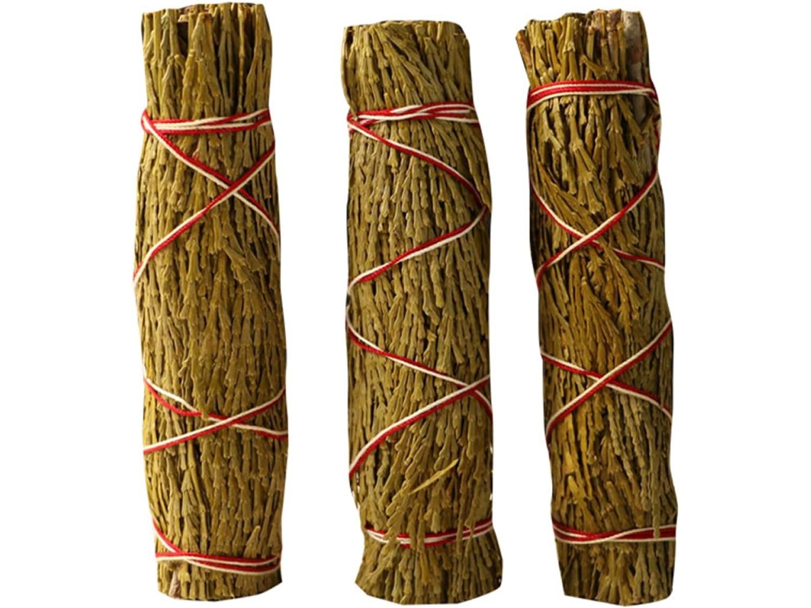 Pacote Com 3 Varetas Aromáticas De Cedro, Purificadoras De Ar Para Meditação E Relaxamento, 95g, Aroma Natural De