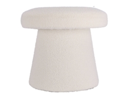 Taburete hongo reposapies color blanco Ø43x38cm WELLHOME