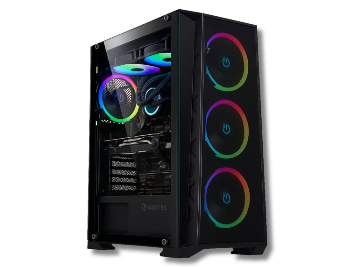 PC para juegos Tecnowake Wakeshroud-m / AMD Ryzen 7 5800x / RTX 5060ti 8 GB / 32 GB de RAM / SSD de 1 TB NVM / RGB / Wifi
