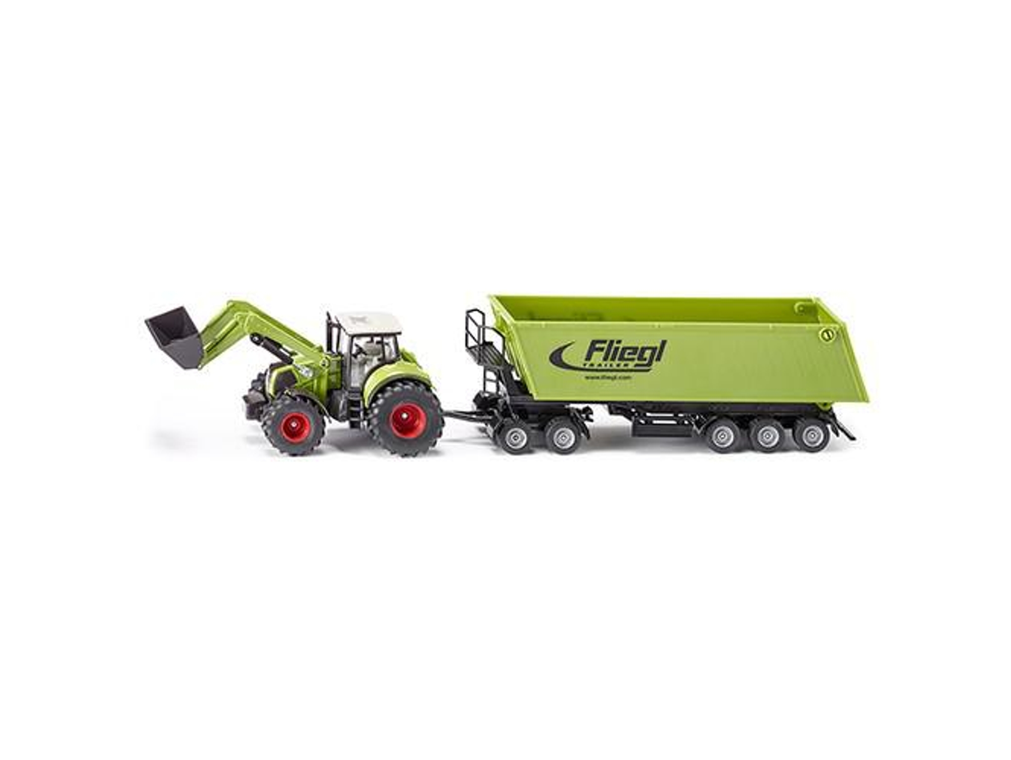 Vehículo SIKU New Holland con el cargador frontal y Remoqlue