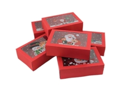 Juego de 6 cajas de regalo para galletas navideñas, empaques para regalos navideños y bolsas para dulces navideños. Hengjian