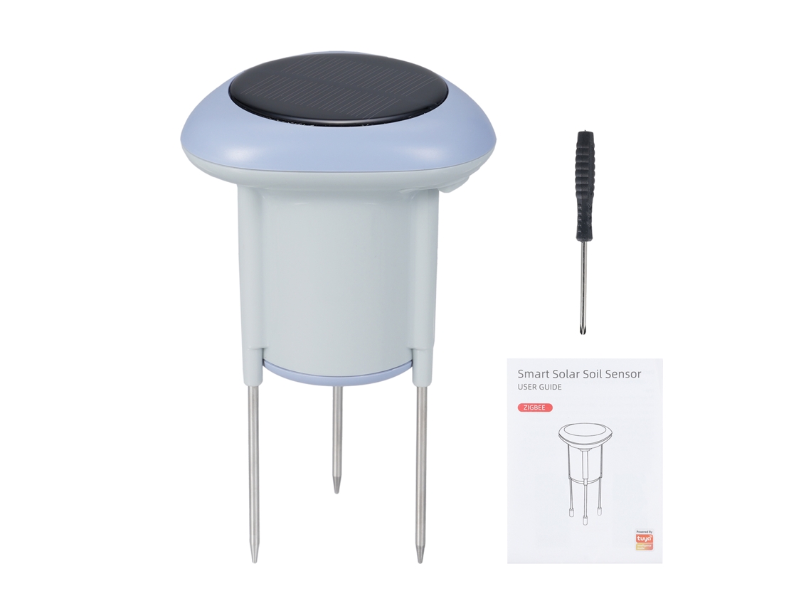Sensor De Suelo Inteligente Solar Zigbee 3.0 Con Medición De Temperatura, Humedad Y Calidad Del Suelo.