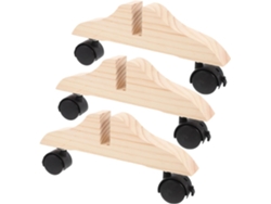 Separador De Ambientes De Madera De 3 Piezas Con Base Estable Y Ruedas Para Facilitar Su Desplazamiento.