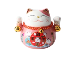2026-taza De Ahorro Gatito De La Suerte 4.5 Pulgadas Cerámica Bonito Adorno De Mesa Rosa Para Buena Fortuna