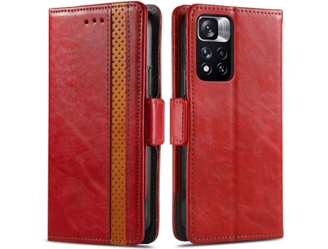 Funda Xiaomi Redmi Note 11 Pro HFS-HOUSE Business Style (Rojo)