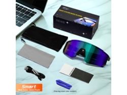 Gafas inteligentes Eifson QY Pro01 con Bluetooth, música, deportes al aire libre, ciclismo, protección UV (negro y verde)