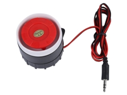 Sirena Mini De Cable Rojo Sistema De Alarma Sonora 120db Portátil Fácil Instalación Sin Cables
