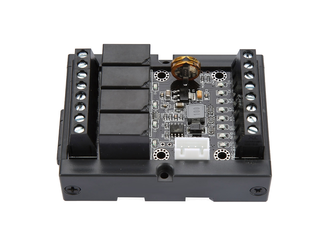 Placa De Controle Industrial Plc Fx1n-10mr Módulo De Relé Com Atraso Programável Shell Dc10-28v