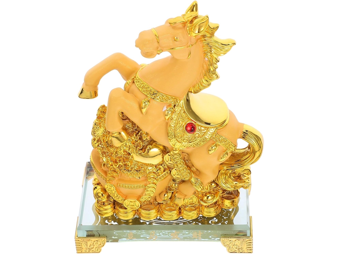 Figura De Caballo De Pie, Decoración De Resina, Adorno Para Oficina Y Hogar, Año De