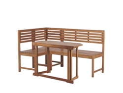 Conjunto de balcón esquinero de madera de acacia BELIANI Treia
