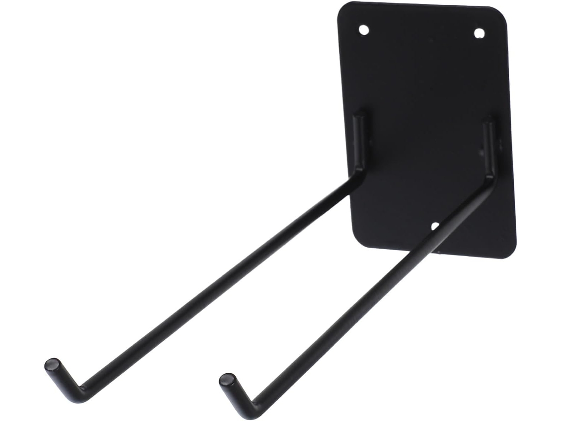Soporte De Pared Fácil De Instalar Para Escobas Y Herramientas De Jardín, Color Negro, Con Espacio De Almacenamiento.