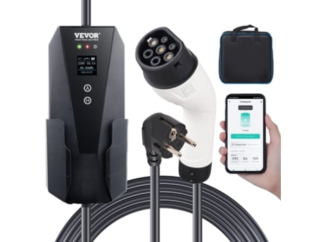 Cargador EV portátil tipo 2 de 16 A con cable de 28 pies VEVOR
