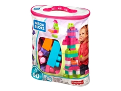 Blocs de Construcción MEGA BLOKS Mega Bloks Bolsa 60 Peças Rosa (Edad Mínima: 1 Año - 60 Piezas)