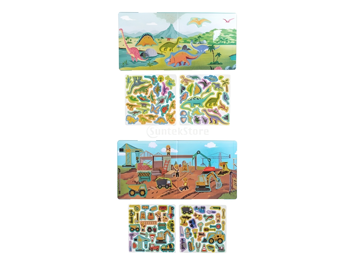 Juego de 2 rompecabezas magnéticos de dibujos animados Slowmoose
