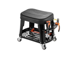 Banco de taller con ruedas, asiento giratorio, capacidad de 136 kg y bandeja para herramientas - Tekmaquinas