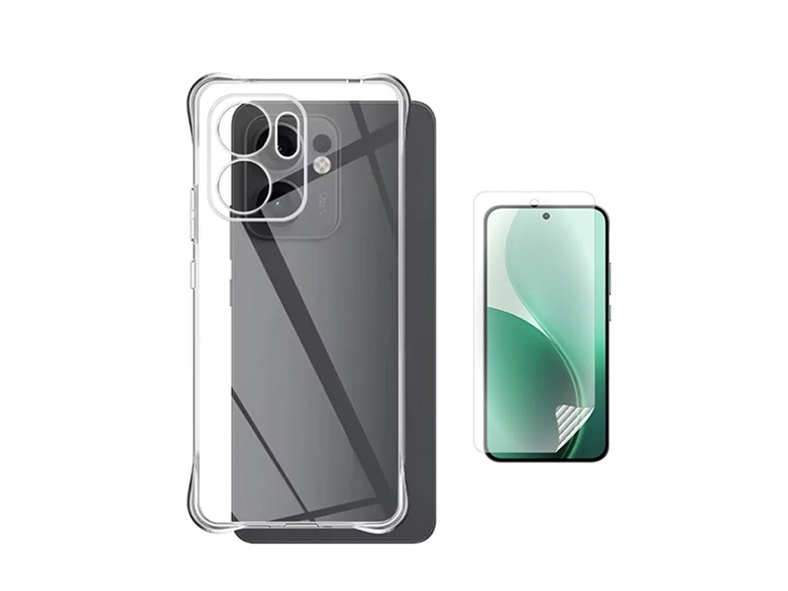 Kit Capa Superprotect Anti-shock Pelicula Hydrogel Frente Phonecare Para Oppo Reno14 Fs 5g - Transparente