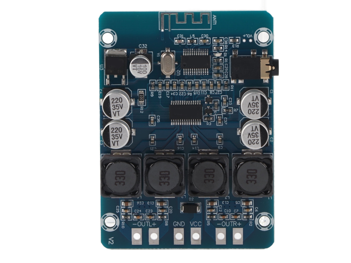 Placa Amplificadora Digital Bluetooth De Doble Canal De 30w+30w, 8v-26v Cc, Para Altavoces De 4-8 Ohmios.