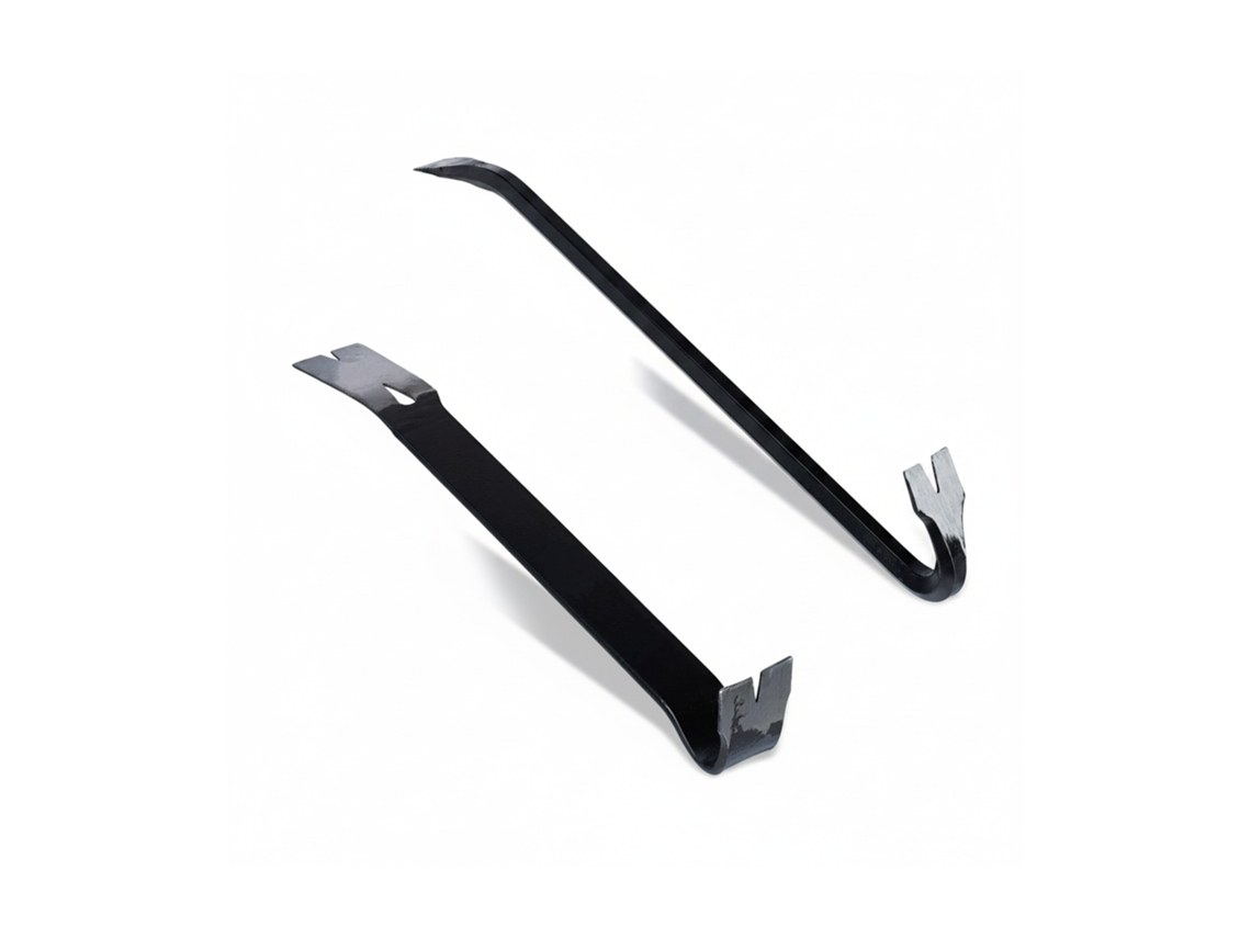 Juego De 2 Piezas Relaxdays, Con Barra De Palanca Y Extractor De Clavos, Desmontaje, Acero, Negro