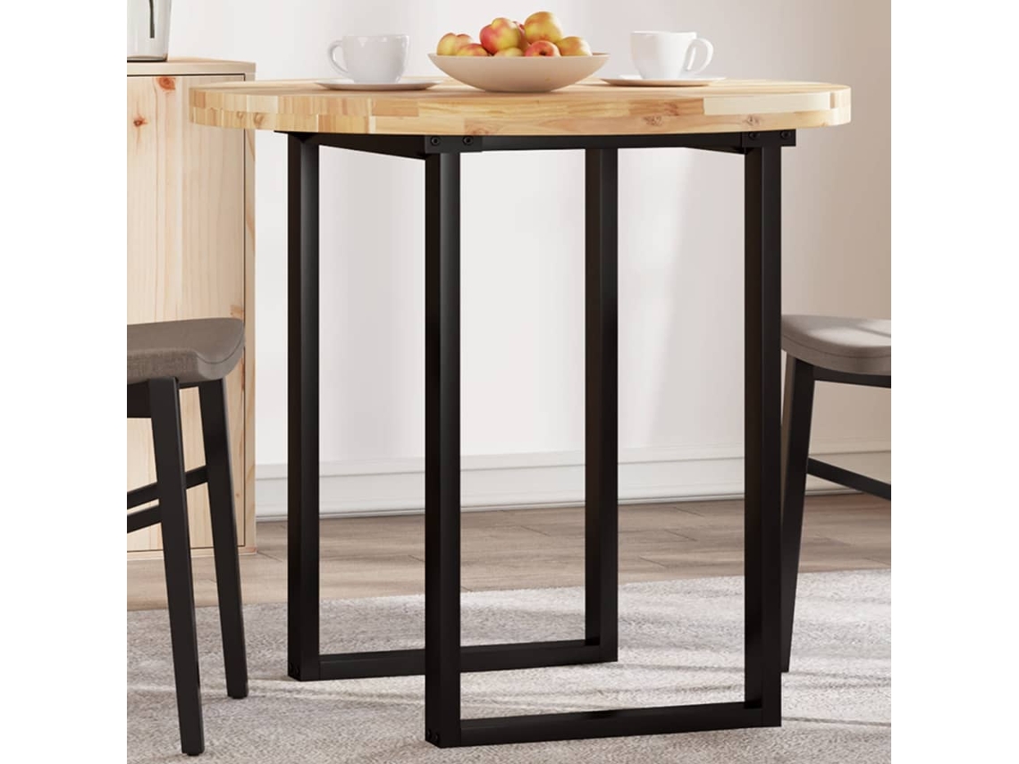 Tablero De Mesa | Superficie De Mesa | Tablero De Escritorio Redondo Madera Maciza De Acacia Ø80x4 Cm Wsd14364
