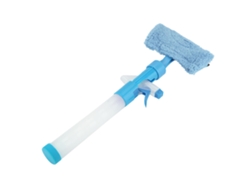 Toalla de microfibra para limpiar ventanas, casa y coche, con pulverizador y cepillo (azul)