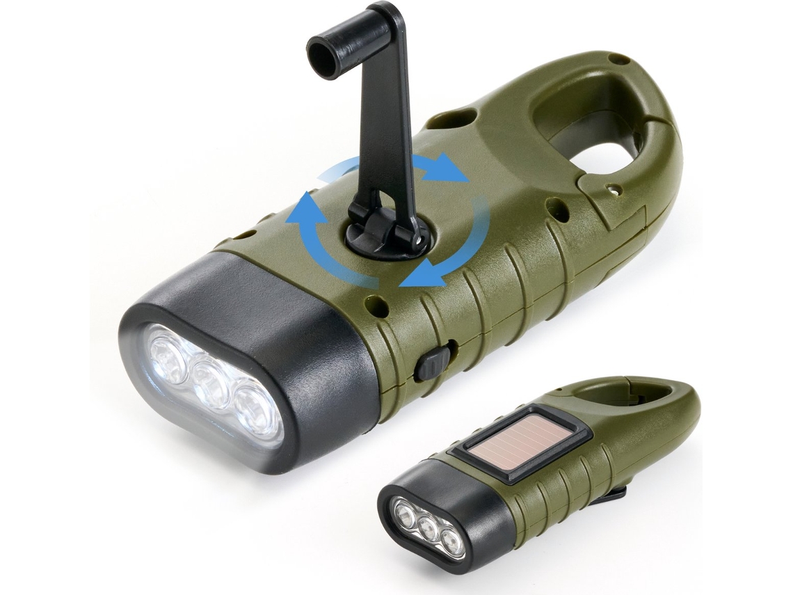 Linterna De Manivela - Sin Pilas, Recargable - Linterna Led De Manivela - Linterna De Emergencia Para Camping