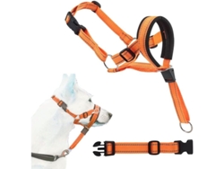 2026-halter Para Perros Linjou, Collar Antipull Para Perros, Talla L Naranja, Nylon Suave Y Duradero