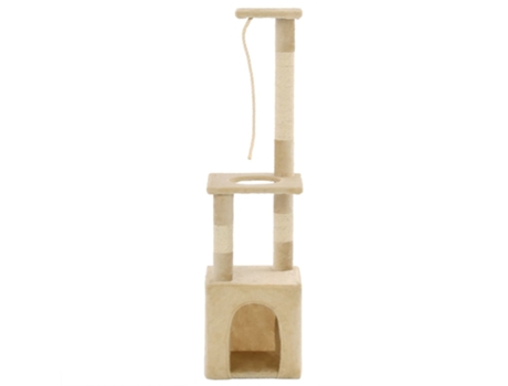 vidaXL Rascador para gatos con poste rascador de sisal 109 cm beige