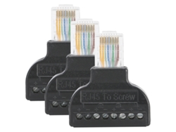 3 Conectores Adaptadores Rj45 Macho A Terminales De Tornillo De 8 Pines Para Av Digital