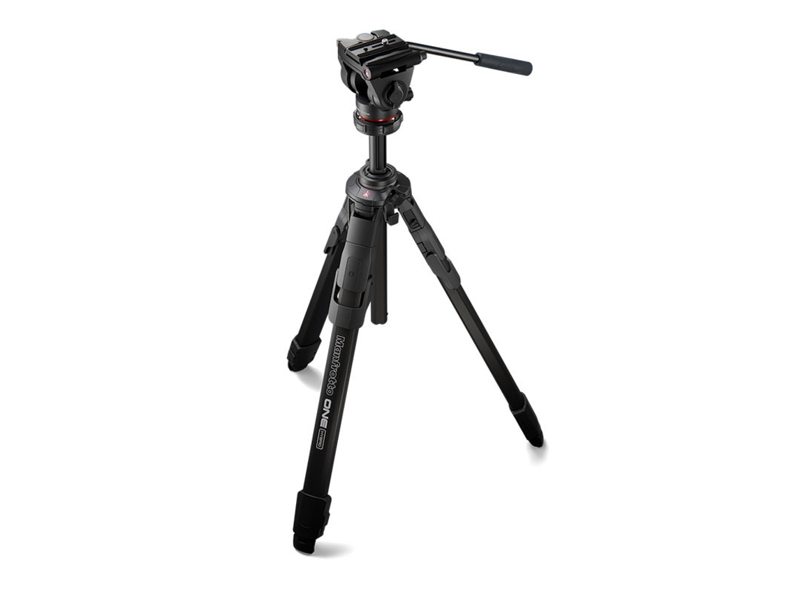 Trípode Híbrido De Aluminio Manfrotto One + Cabezal De Bola Fluido 500x - Mkonea-500x