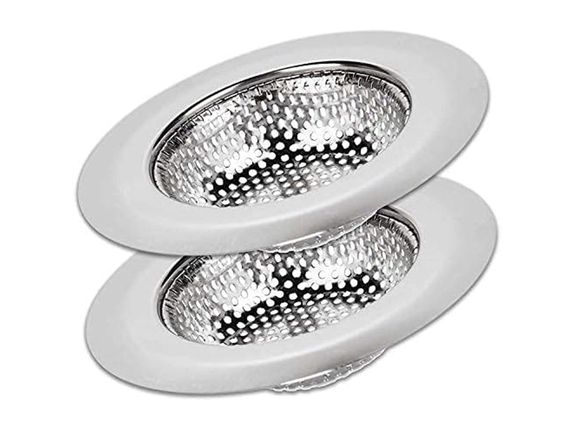 Colador Para Fregadero De Cocina, 2 Unidades, 11,4 Cm De Diámetro, Lado Ancho, Acero Inoxidable 304.