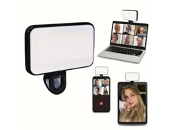 Anillo De Luz Led Portátil Y Recargable Con Tres Modos De Luz, Ángulo Ajustable E Iluminación Frontal/trasera Para Videojuegos.