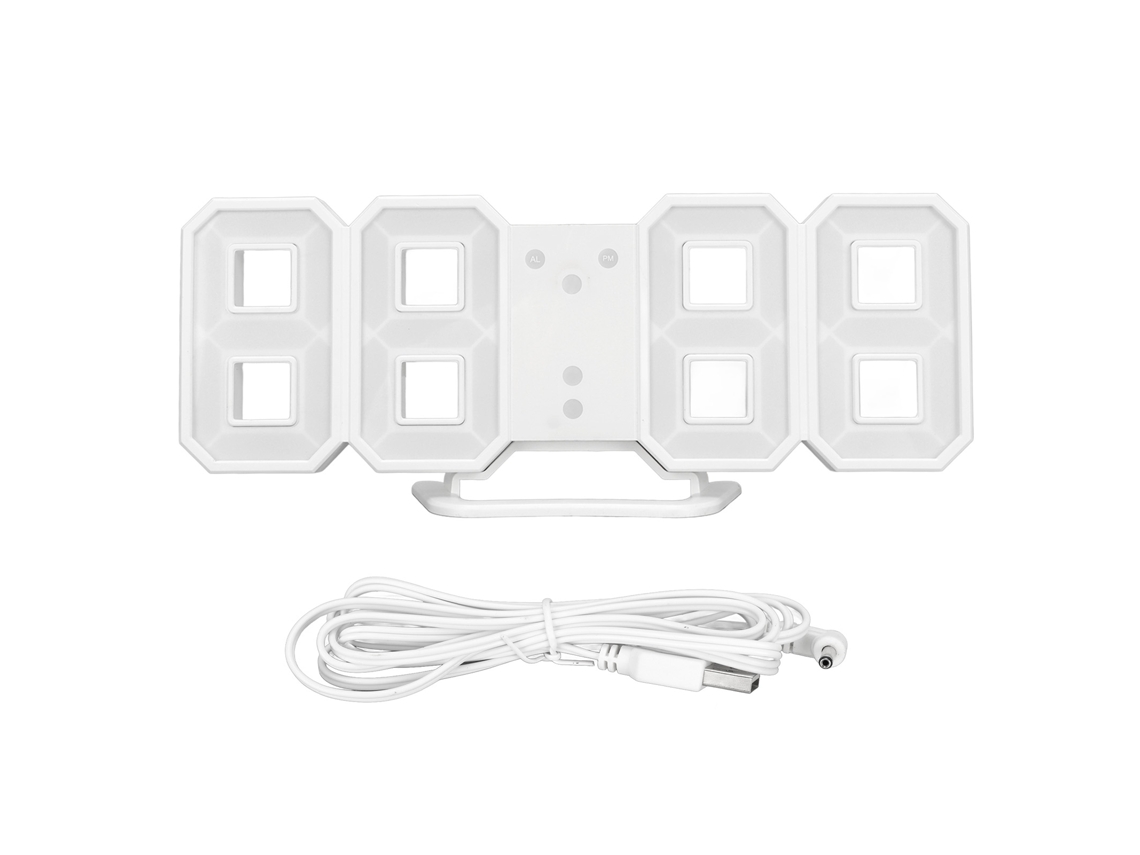 Reloj Digital Led 3d Ajustable Con Snooze Y Memoria, Temperatura, Luz Nocturna Para Hogar Y Oficina