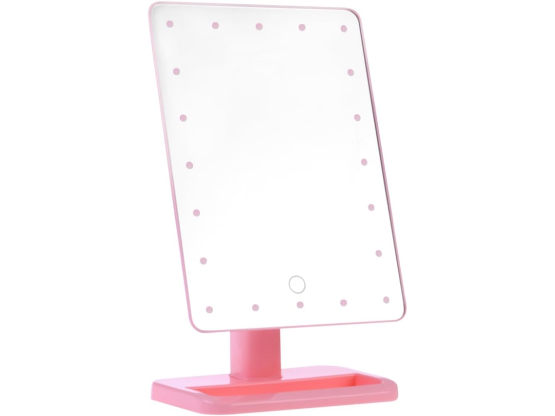 Espejo De Maquillaje Led Plegable De 20 Pulgadas Con Luz Cosmética Sin Espejo