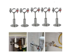 Soportes ajustables para tuberías de acero inoxidable 304, para montaje en pared, para diámetros de 32-34 mm y alturas de 50-100 mm (sin marca).